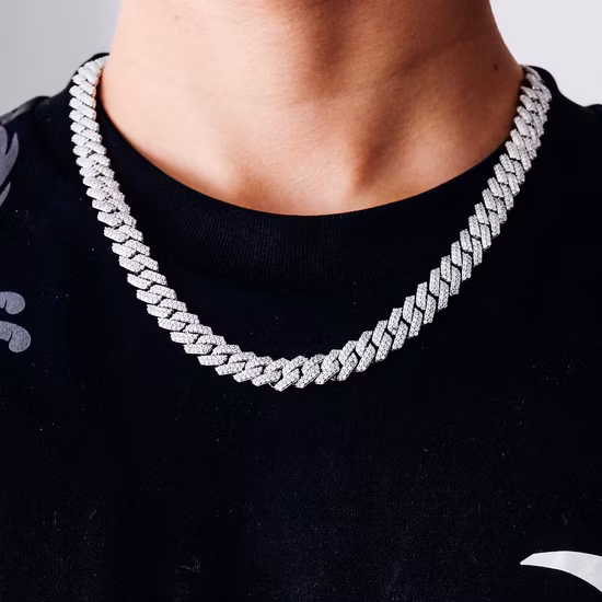 Moissanite Cuban Chain Thick Link Chains for Men