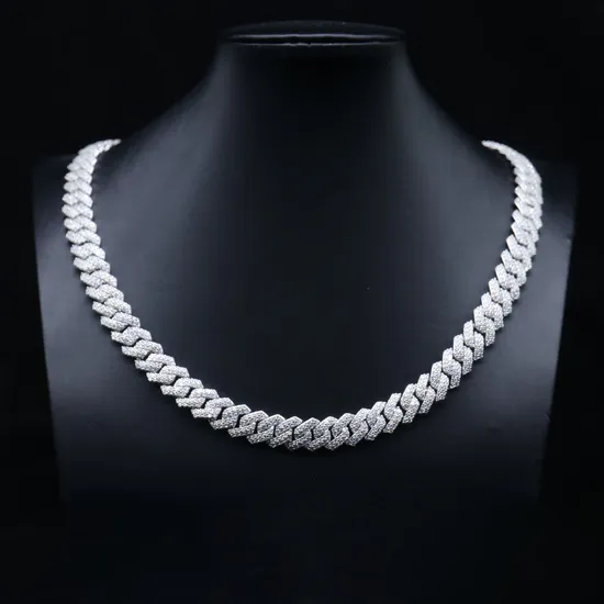 Moissanite Cuban Chain Thick Link Chains for Men