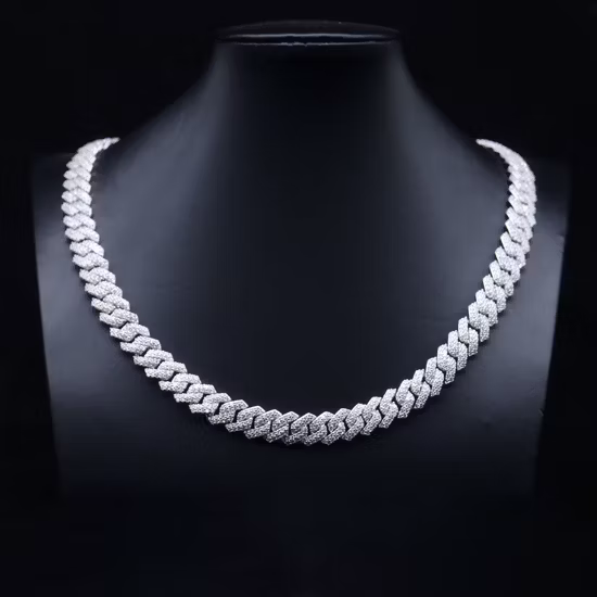 Moissanite Cuban Chain Thick Link Chains for Men