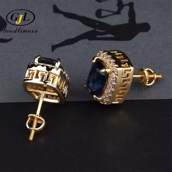 H&A クラシック シンプル ラウンド ブリリアント カット モアッサナイト ゴールド スタッド ピアス、0.5ct、1ct、2ct