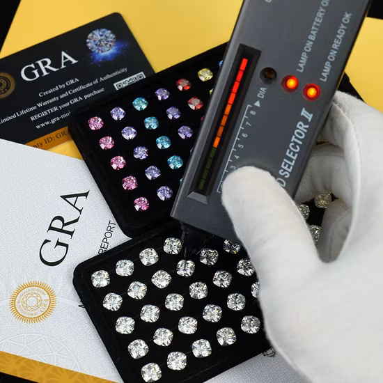 手頃な価格: ラボ グロウン ダイヤモンド、小さいサイズ: 1.0mm、1.2mm、1.5mm、1.7mm、1.9mm、2.2mm、2.5mm、2.9mm、モアッサナイト石の価格