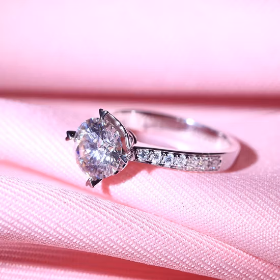 工場 925 シルバー婚約指輪女性婚約指輪 D カラー Vvs1 モアッサナイト宝石結婚式ダイヤモンドリングジュエリーメーカー